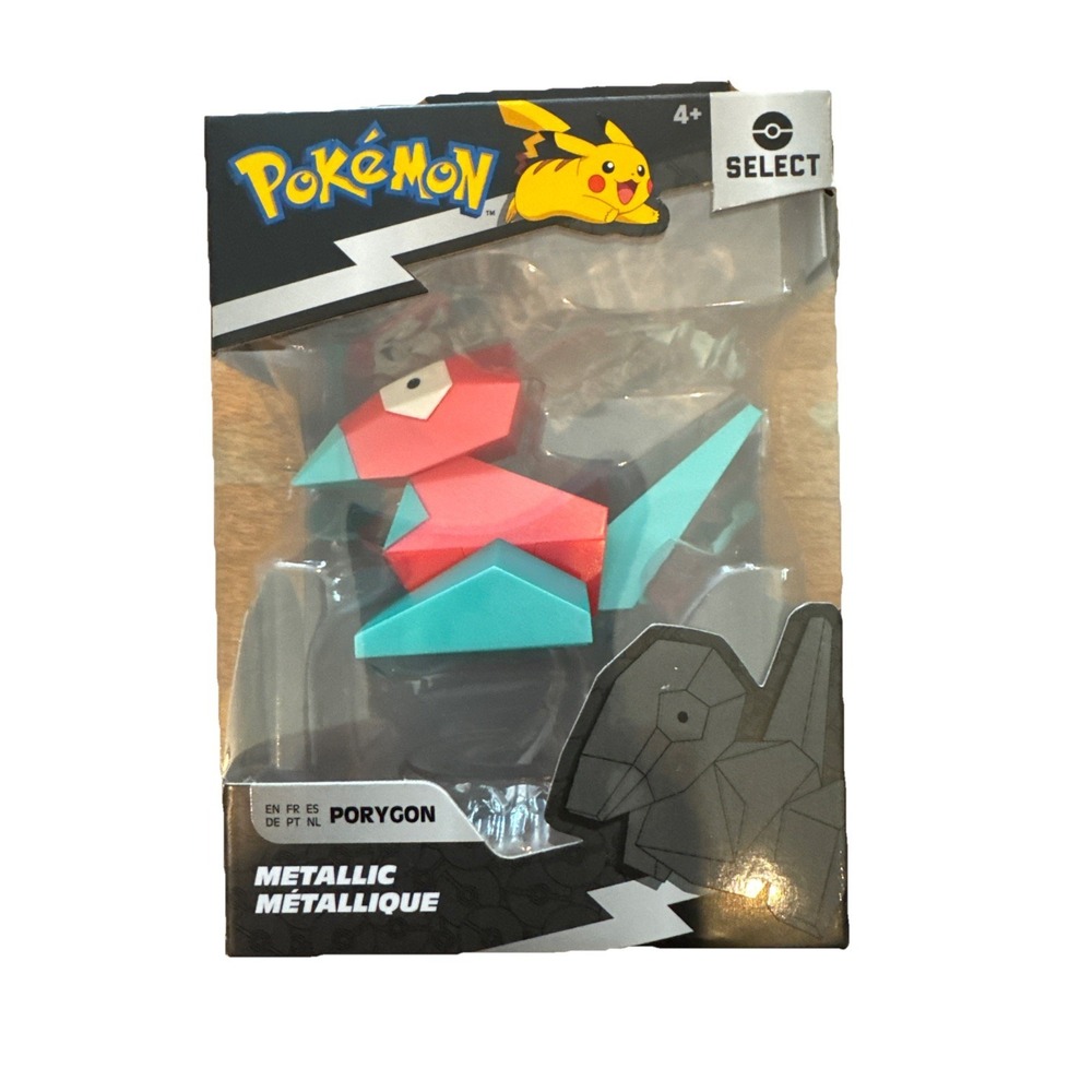 Pokémon Select Metallic Porygon Figure 3" Series 3 Jazwares New Sealed